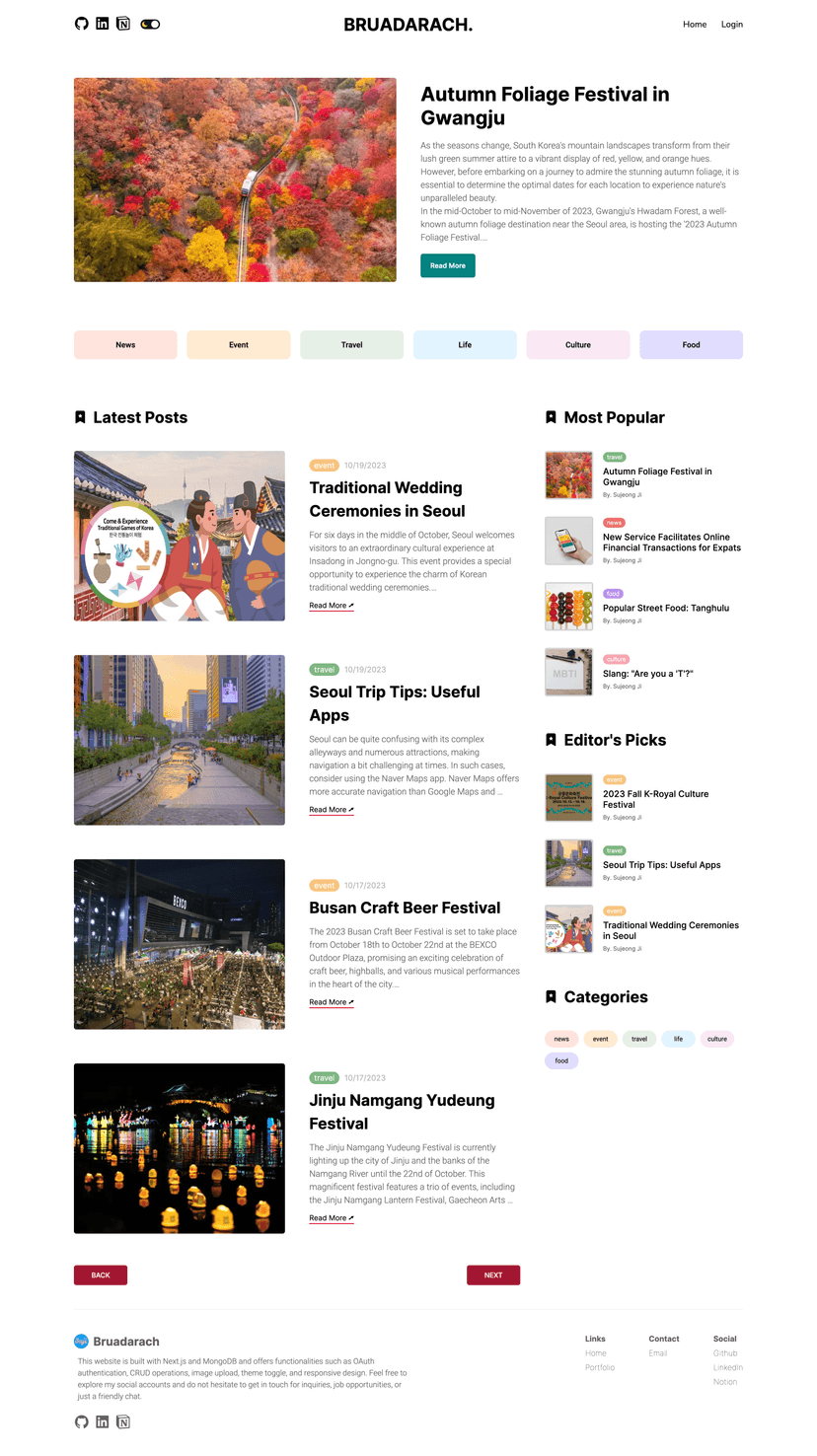 Screenshot of the project Bruadarach