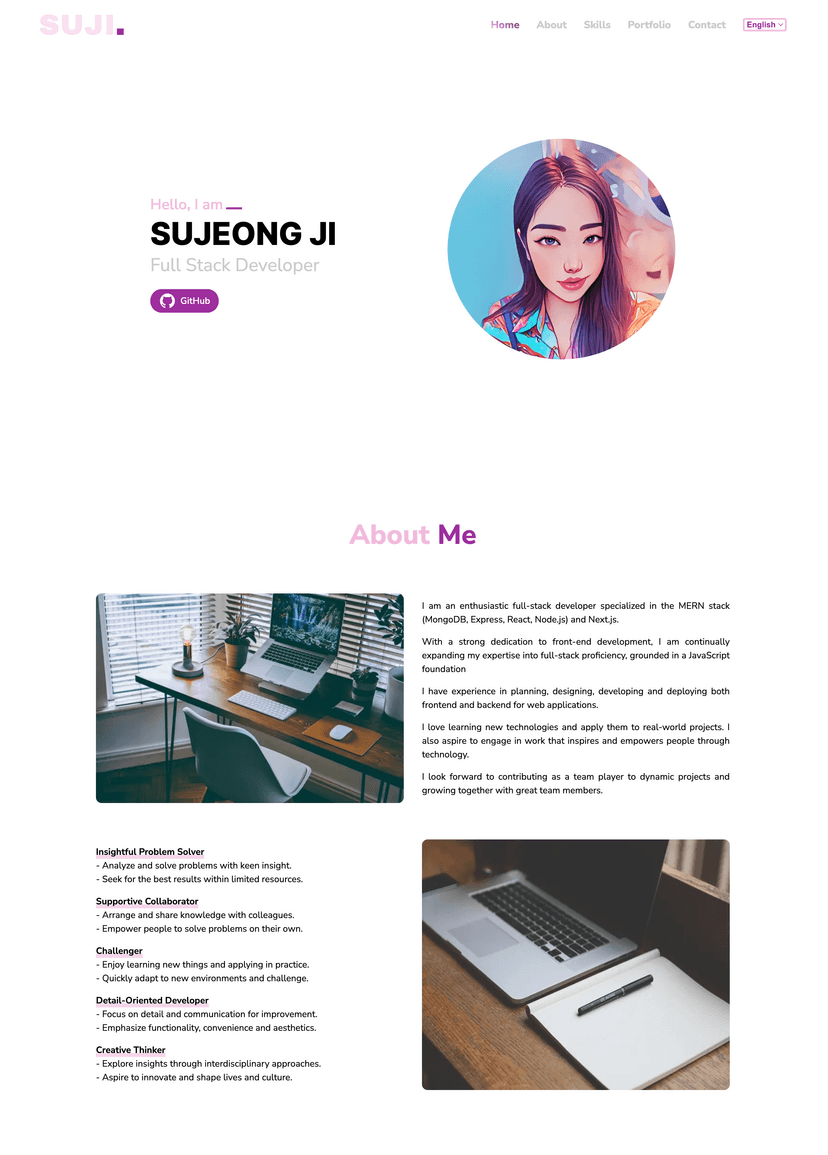 Screenshot of the project Portfolio